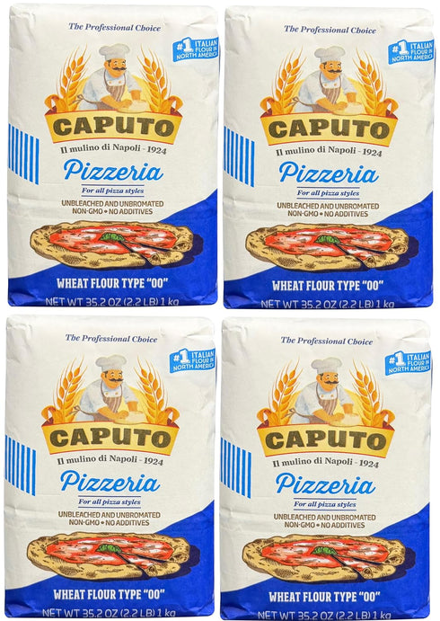 Antimo Caputo Mulino Caputo 00 Pizzeria Flour 1Kilo Bag, 140.8 Ounce, 2.2 pound (pack