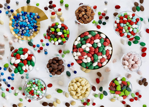 Sconza Pack 3 (4.5 Chocolate Candy Cane Almonds | Roasted Almonds with Peppermint Candy Crunch | of Ounce Each)