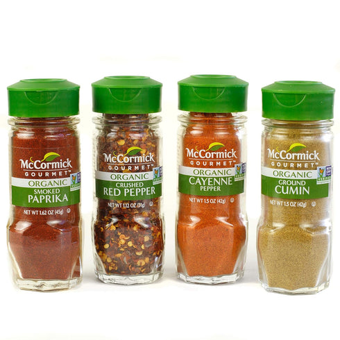 McCormick Gourmet Organic Red Peppers & Cumin Everyday Basics Variety Pack, 0.05 lb