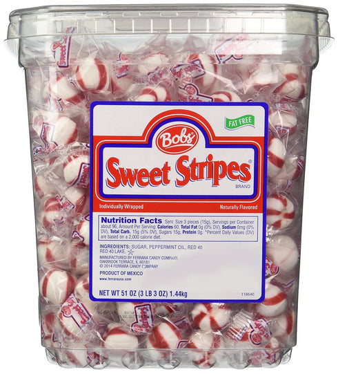 Bobs (51 Sweet Stripes Soft Peppermint Balls Ounce)