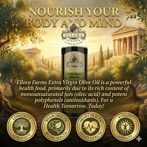 16.9 Oz Ellora Farms, Certified Extra Virgin Olive Oil, Single Estate PDO Crete, Traceable Greek EVOO Greece, High