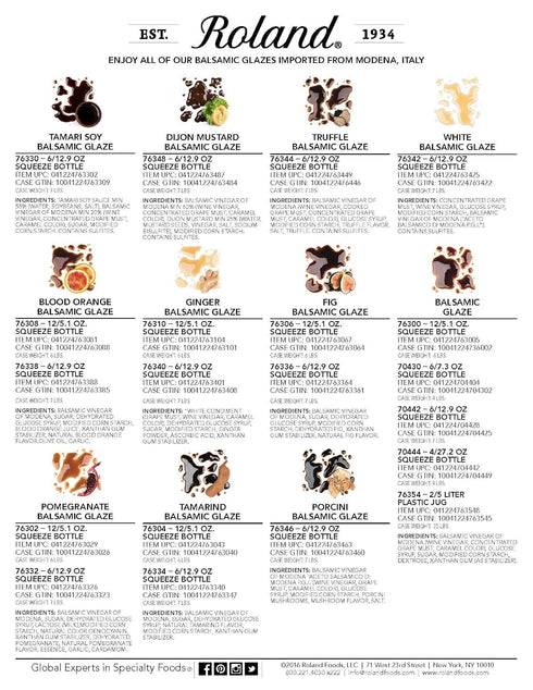 12.9 Roland Foods Balsamic Glaze, Tamarind, Ounce