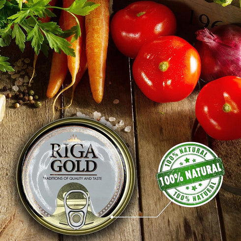 8.4 (Pack 6) Riga Gold Shproti, Sprats in Oil, ounces