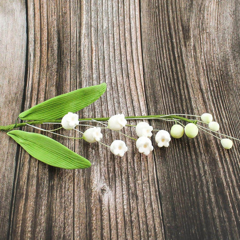 4 Count Global Sugar Art Lily of the Valley Sugar Cake Flowers Spray White, by Chef Alan Tetreault