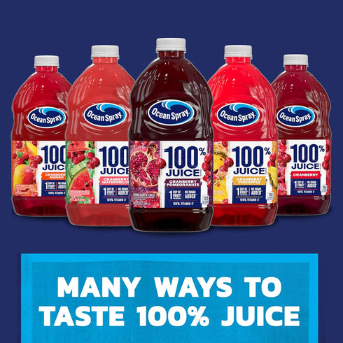 100% 64 Oz Ocean Spray Juice Cranberry Pomegranate Juice Blend, Fl Bottle