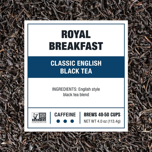 50 4oz Tiesta Tea - Royal Breakfast, Mother's Day Loose Leaf, Classic English Black Tea, Premium High Caffeine Hot