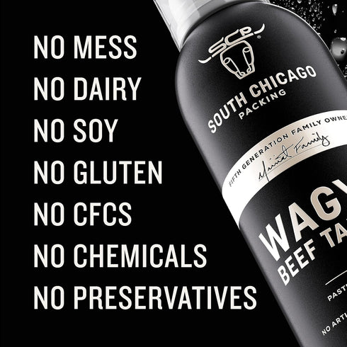 South Chicago Packing Wagyu Beef Tallow Spray, Umami-Rich Nonstick Cooking Oil, Perfect for Sautéing, Grilling