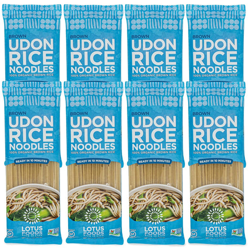 Lotus Foods Organic Brown Udon Rice Noodles - Gluten Free Udon Noodles,