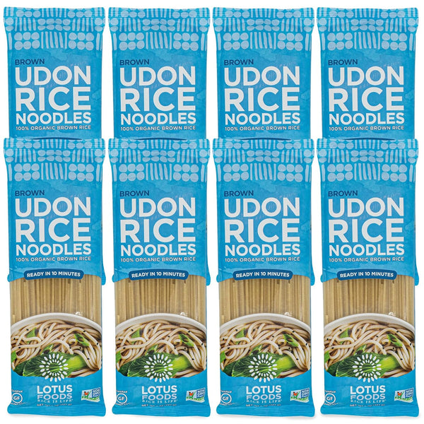 Lotus Foods Organic Brown Udon Rice Noodles - Gluten Free Udon Noodles,