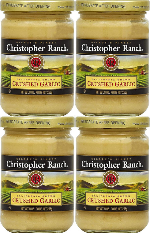 Christopher Ranch CRUSHED GARLIC Famous Award Winning Heirloom Garlic - 9 Oz