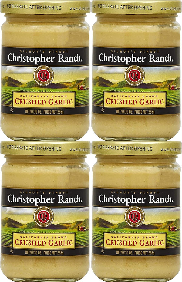 Christopher Ranch CRUSHED GARLIC Famous Award Winning Heirloom Garlic - 9 Oz