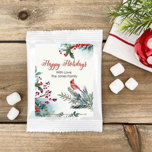Best Day Ever Spot (Set 24) Christmas Hot Chocolate, Red Cardinal Hot Chocolate Bar, Personalized Cocoa Favors, Holiday