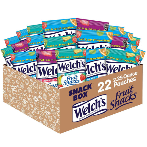 Welch's Fruit Snacks, Variety Pack with Mixed Fruit, Island Fruits & Berries