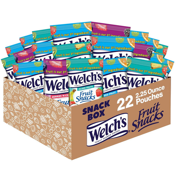 Welch's Fruit Snacks, Variety Pack with Mixed Fruit, Island Fruits & Berries