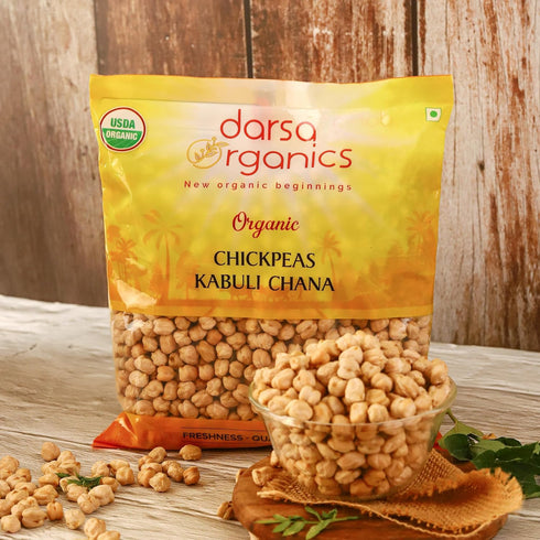 2 lb 2 lb Darsa Organics Red Lentils & Garbanzo Beans Bundle, USDA Organic, Non-GMO, Chemical-Free, Ideal for Vegan