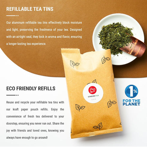 (3.5oz/100g) Senbird Premium Sencha With Matcha - Japanese Green Tea With Matcha - From Kyoto, Japan - Loose Leaf Tea
