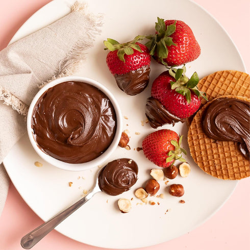 (13 oz), 4g NUTLICIOUS Hazelnut Dark Cocoa Spread Spreadable Rich Dark Cocoa Roasted Hazelnuts, Made in the USA, No