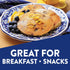 25.2-Ounce (Pack 8) Krusteaz Complete Pancake Mix, Blueberry Pancake Mix, Box