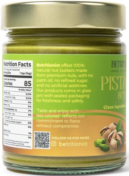 Betritionist 76% 0 boost,9oz,Made Pistachios Cream,Naturally Sweet calorie sugar, Clean energy with MCT oil, Dairy