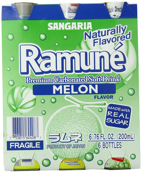 Sangaria 6.76 (Pack 6) Ramune Melon, Fluid Ounce