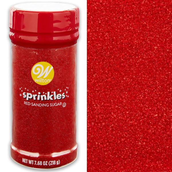 Wilton Red Sanding Sugar Sprinkles, Sparkling Sprinkles Sugar Crystals for baking and