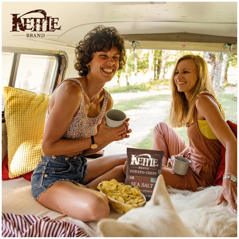 1.5 Oz (Pack 24) Kettle Brand Potato Chips, Sea Salt Kettle Chips, Snack Bag