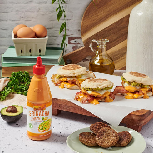 (15 oz 3 Pack), Lee Kum Kee Sriracha Mayo - Cage-Free Eggs, Gluten Free, Creamy Spicy Mayonnaise Sauce for Sandwiches