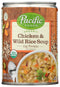 Pacific Foods Organic Chicken & Wild Rice Soup, 11g Protein, USDA Certified