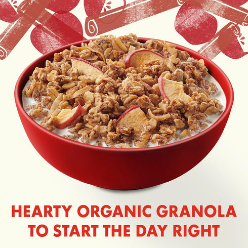11 oz Cascadian Farm Organic Granola with No Added Sugar, Cinnamon Apple Cereal, Resealable Pouch