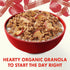 11 oz Cascadian Farm Organic Granola with No Added Sugar, Cinnamon Apple Cereal, Resealable Pouch