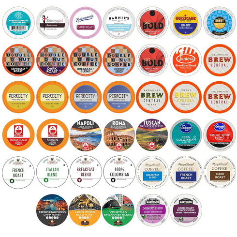 Crazy Cups Single Serve & K Cups Variety Pack, Including Unflavored Dark