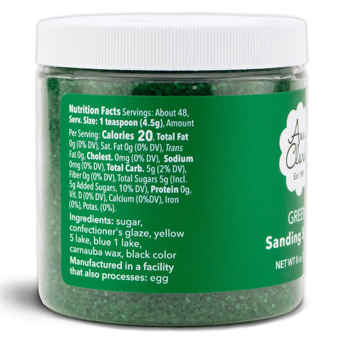 8 oz. Ann Clark Green Sanding Sugar