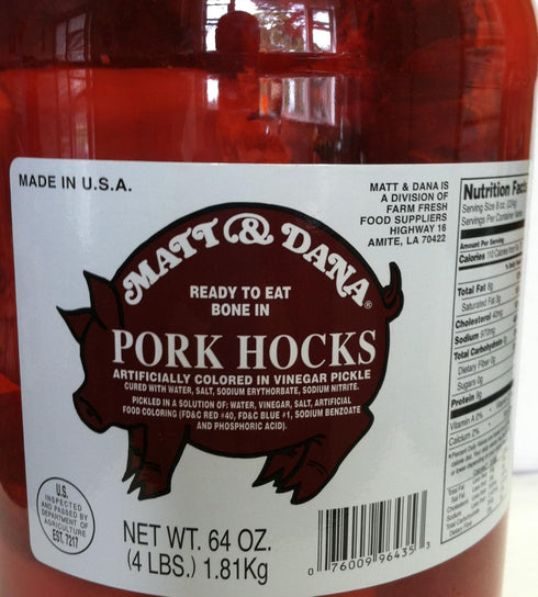Matt & Dana 64 Oz.(4lb) Pickled Pork Hocks Size