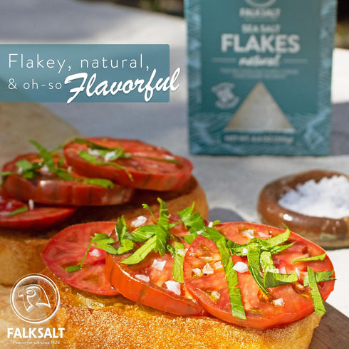 (1.32 lb) Falksalt - Natural Sea Salt Flakes, Light & Crunchy Gourmet Sea Salt Flakes for Cooking, Baking, & Finishing