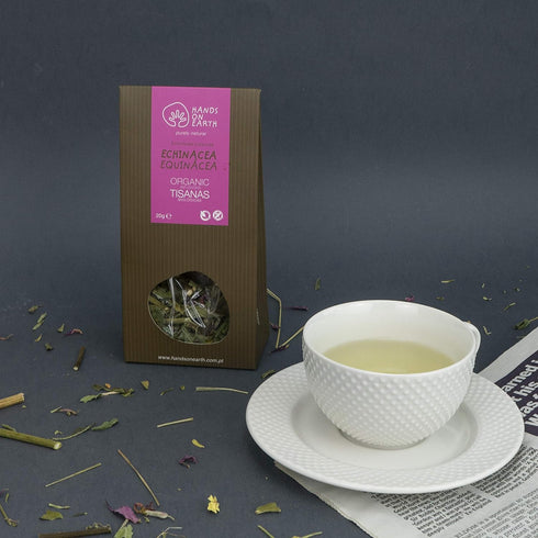 Hands on Earth Organic Echinacea Tea, 2x25g (0.88oz), Loose Leaves, Serves 48 Cups, Pack of 2