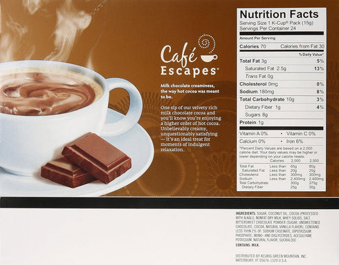 24 Count Caf Escapes Hot Cocoa, Milk Chocolate