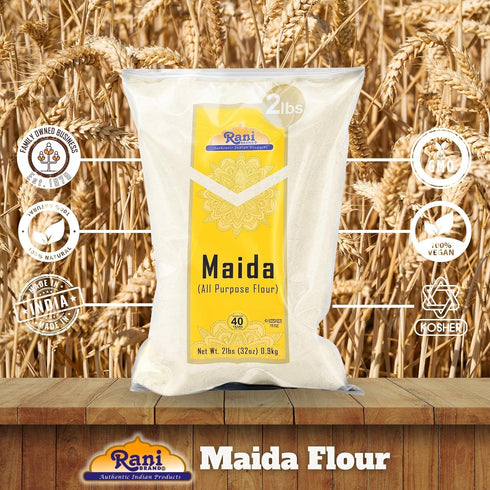 32oz (2lbs) 908g Rani Maida Flour (Indian All Purpose Flour) ~ All Natural | Vegan | Gluten Friendly | NON-GMO | Kosher