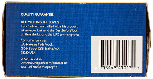 8 Count Nature's Path Organic Instant Hot Oatmeal, Optimum Power, Blueberry Cinnamon Flax