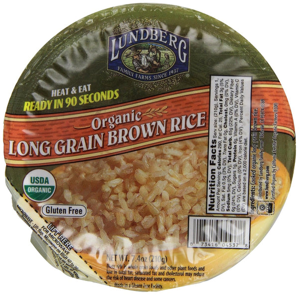 Lundberg Family Farms Heat and Eat Bowl, Long Grain Brown Rice, 7.4
