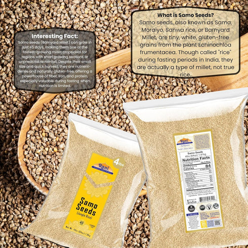 64oz (4lbs) 1.81kg Rani Samo Seeds Whole (Japanese barnyard millet / Jungle Rice/Moriyo/ Samak Rice) Echinochloa