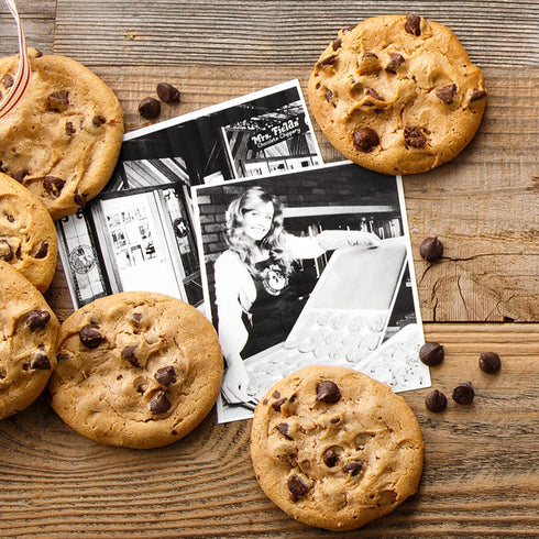 24 4 Mrs. Fields Nibblers Bite-Sized Cookies Signature Mini Tin - Assorted with Classic Cookie Flavors