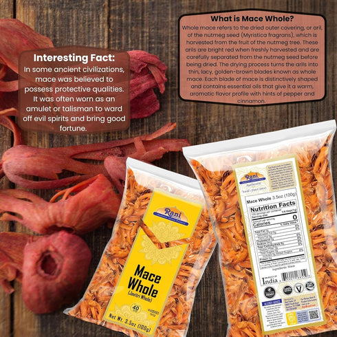 Rani Mace Whole (Javathri) Spice, 3.5oz (100g) - All Natural, Vegan, Gluten Friendly