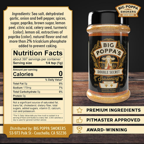 Big Poppa's BBQ Essential Seasoning Bundle Sweet Money, Double Secret & Desert Gold | All-Purpose Rubs for Grilling