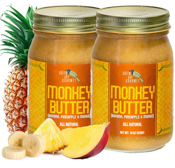 Green Jay Gourmet Monkey Butter - All-Natural, Gluten-Free Banana Butter - Pineapple