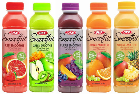 OKF Smoothie, Multi-Vitamin Premium Drink, 16.9 Fluid Ounce (5 Flavor Variety Pack,