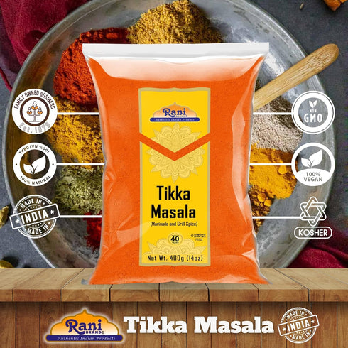 7-Spice 14oz (400g) Rani Tikka Masala Indian Blend ~ All Natural | Salt-Free | Vegan | No Colors | Gluten Friendly |