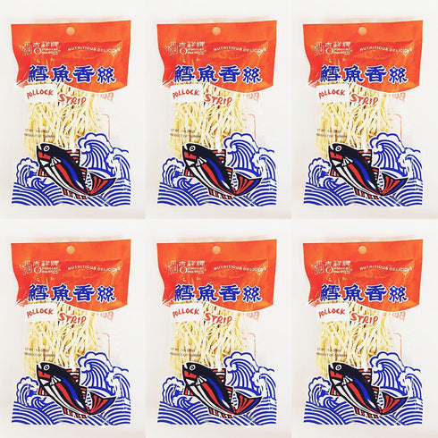 Generic Taiwanese Pollock Fish Strip Snacks, Nutritious Delicious, 28g,6 Pack
