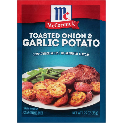 McCormick Toasted Onion & Garlic Potato Seasoning Mix, 1.25 oz (Pack of