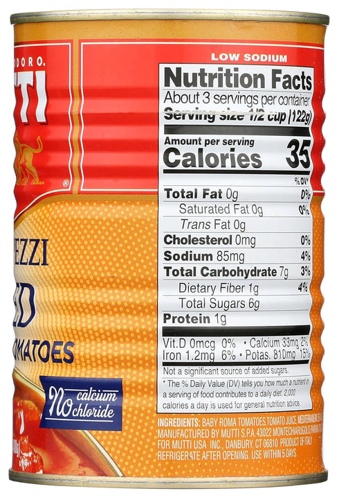14 (Pack 6) Mutti Diced Baby Roma Tomatoes, Vegan Friendly, Gluten Free & Non-GMO, Ounce