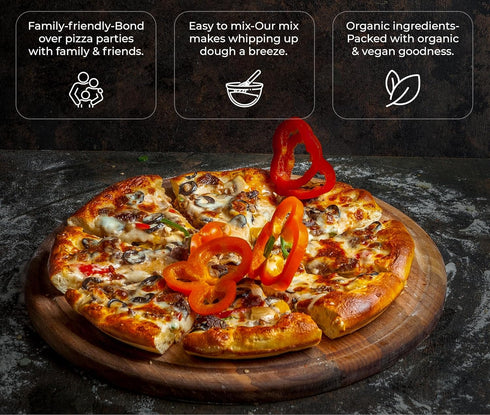 Nutmeg State Pizza Company 3 Organic Pizza Dough Mix - Makes Crusts for Homemade Pizzas